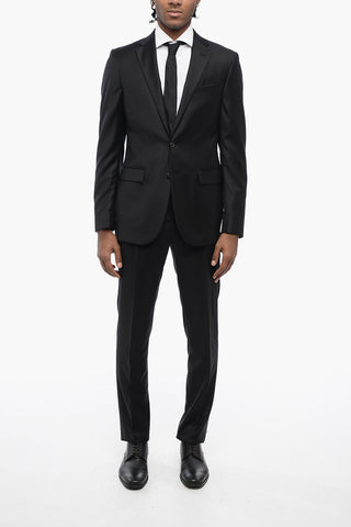 TREND Virgin Wool Side Vents Notch Lapel 2-Button Suit