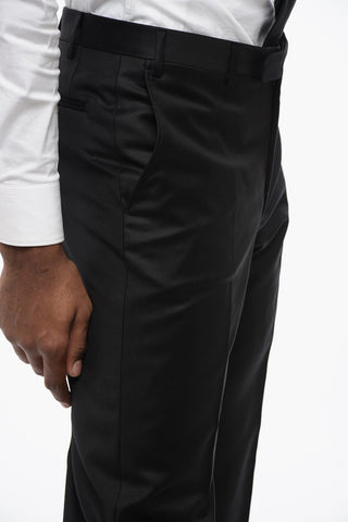 TREND Virgin Wool Side Vents Notch Lapel 2-Button Suit