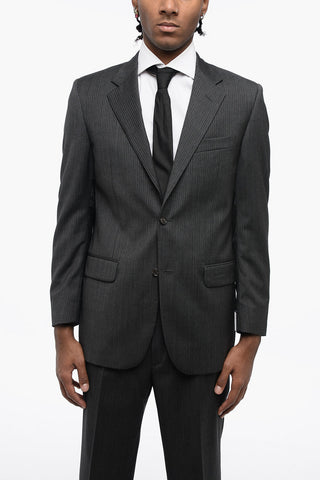 CC COLLECTION Pinstriped Side Vents Notch Lapel MADISON 2-Button Suit