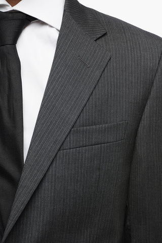 CC COLLECTION Pinstriped Side Vents Notch Lapel MADISON 2-Button Suit