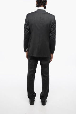 CC COLLECTION Pinstriped Side Vents Notch Lapel MADISON 2-Button Suit