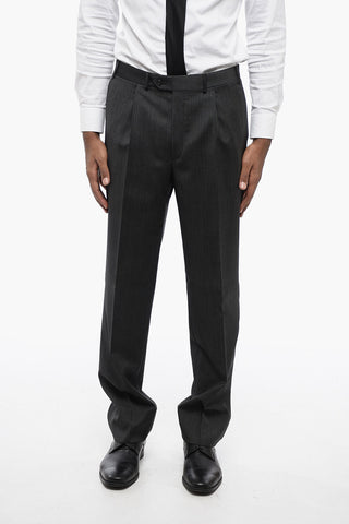 CC COLLECTION Pinstriped Side Vents Notch Lapel MADISON 2-Button Suit