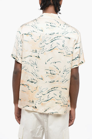 Printed Satin RABBIT Bowling Shirt