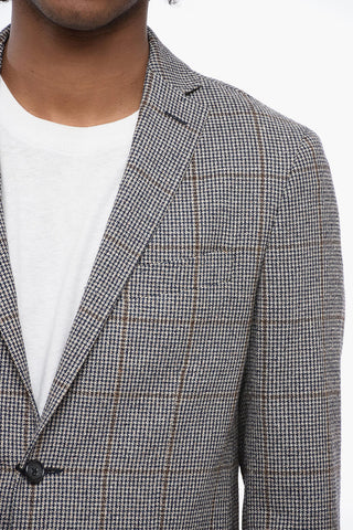 CC COLLECTION Blazer Monopetto con Motivo Windowpane