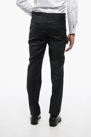 Single-breasted Virgin Wool Suit with Nocth Lapel