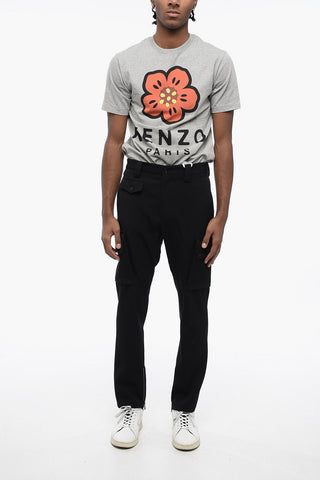 Pantaloni Cargo In Lana Con Patch