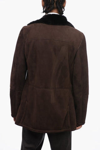Giubbotto Shearling Doppiopetto con 4 Tasche