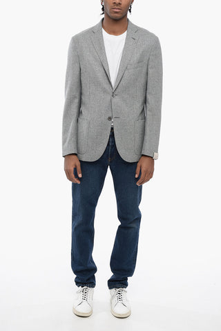 Silk Blend GATE Blazer with Patch Pockets
