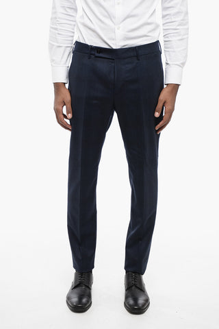 4-Pocketed District Check Wool Pants