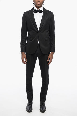 CC COLLECTION Swiss-Dot Side Vents Peak Lapel CERIM.REWARD 2-Button Suit