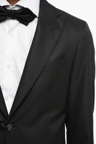 CC COLLECTION Swiss-Dot Side Vents Peak Lapel CERIM.REWARD 2-Button Suit