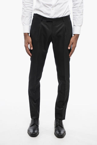 CC COLLECTION Swiss-Dot Side Vents Peak Lapel CERIM.REWARD 2-Button Suit