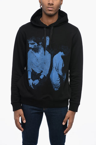 Brushed Cotton Hoodie with Front Print