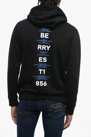 Brushed Cotton Hoodie with Front Print