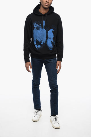 Brushed Cotton Hoodie with Front Print