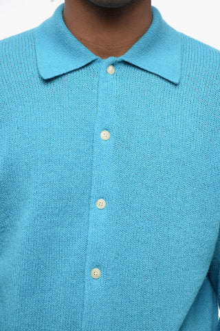Solid Color Wool and Cashmere Cardigan