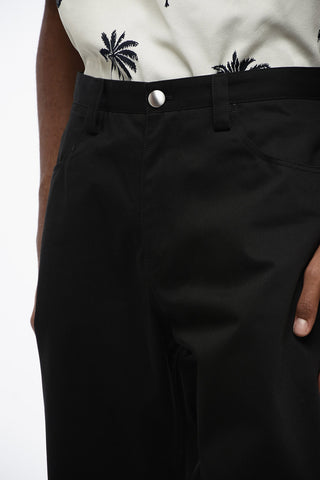 5-Pocket Twill Cotton Pants with Belt Loops