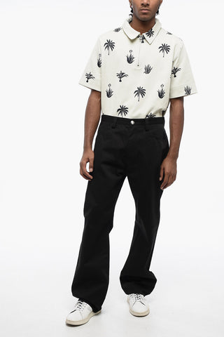 5-Pocket Twill Cotton Pants with Belt Loops