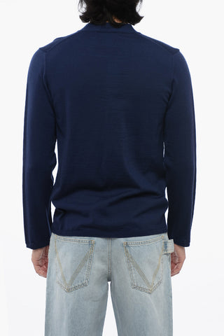 Embroidered PIXEL Wool Cardigan