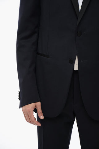 Virgin Wooll Tuxedo Suit with Shawl Lapel