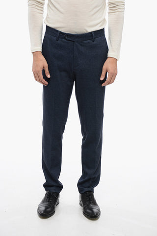 CC COLLECTION Cotton Blend Suit with Notch Lapel and Patch Pockets
