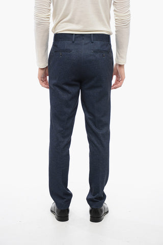 CC COLLECTION Cotton Blend Suit with Notch Lapel and Patch Pockets