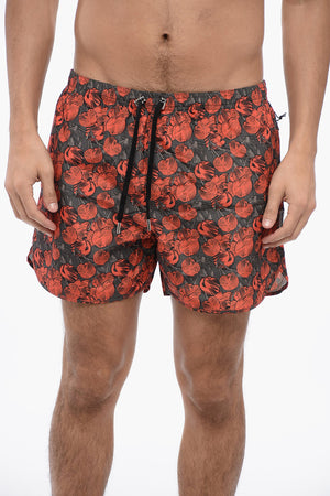 Nylon Boxer Swim Trunks ALL-OVER CHERRIES