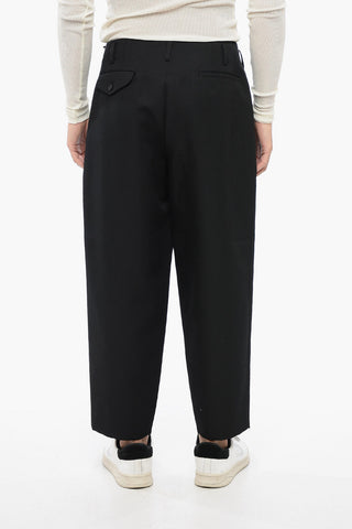 HOMME PLUS Double-pleated Chinos Pants with Belt Loops
