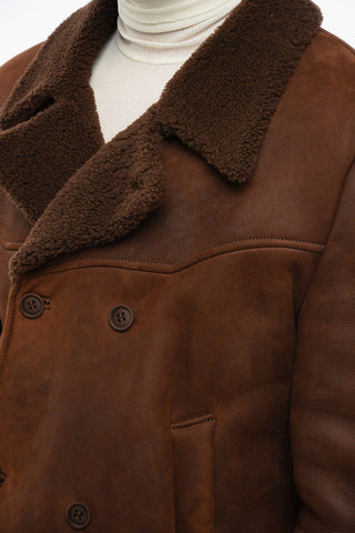 Giubbotto Shearling AMBRA con Deisgn Doppiopetto