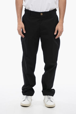 Straight-Fit Chino Pants With Medusa Details