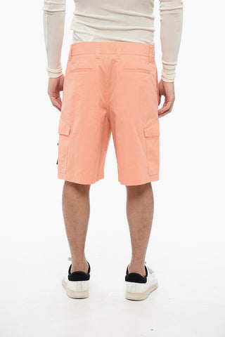 Cotton Blend Cargo Shorts with Safety Details
