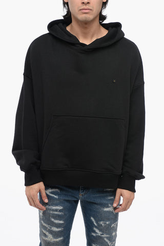 Brushed Cotton UNISEX Hoodie with Contrasting Logo Patch
