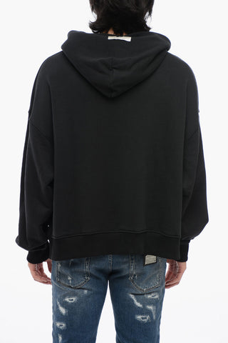 Brushed Cotton UNISEX Hoodie with Contrasting Logo Patch