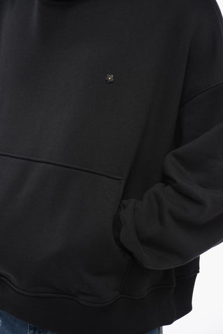 Brushed Cotton UNISEX Hoodie with Contrasting Logo Patch