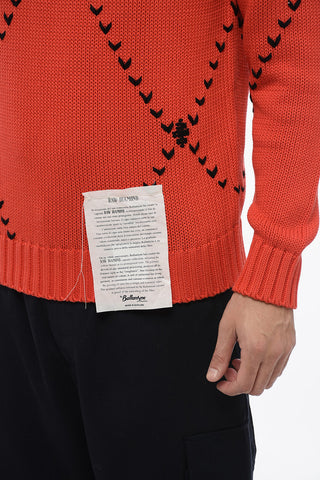 Embroidered Cotton Crewneck Sweater