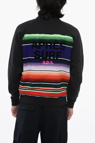 Fleeced Cotton ELEN Sweatshirt With Multicolor Details
