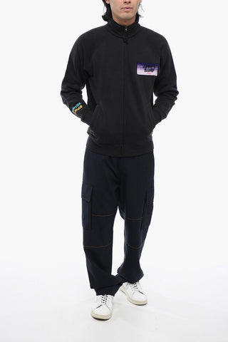 Fleeced Cotton ELEN Sweatshirt With Multicolor Details