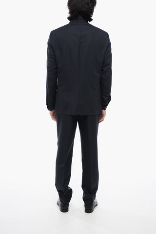 Virgin Wool and Linen Shawl Lapel 3-Button Suit