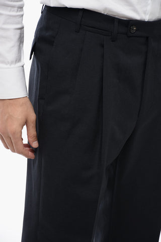 Virgin Wool and Linen Shawl Lapel 3-Button Suit