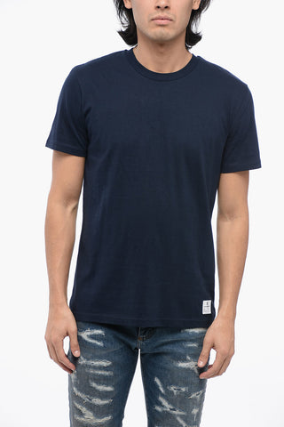 T-shirt Girocollo In Cotone a Tinta Unita