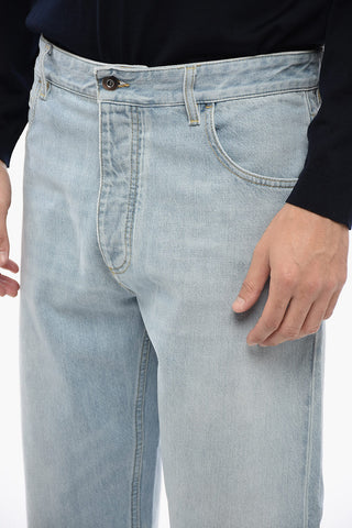 Jeans Regular Fit in Denim Lavaggio Chiaro 22cm