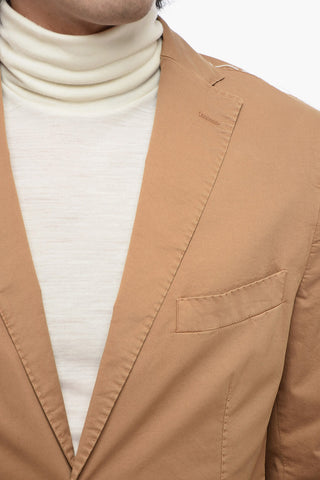 CC COLLECTION Stretch Cotton Side Vents Notch Lapel 2-Button Suit