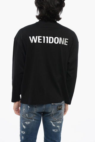 Long-Sleeved UNISEX Crewneck T-Shirt with Contrasting Logo