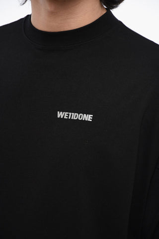 Long-Sleeved UNISEX Crewneck T-Shirt with Contrasting Logo
