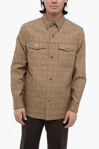 Overshirt Con Logo Jacquard Allover
