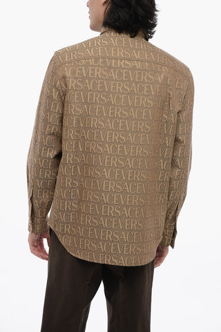 Overshirt Con Logo Jacquard Allover