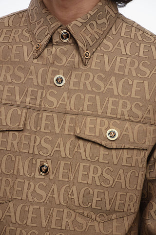 Overshirt Con Logo Jacquard Allover