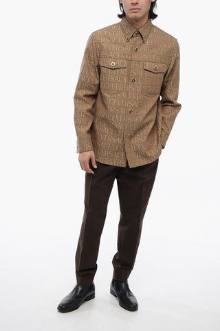 Overshirt Con Logo Jacquard Allover