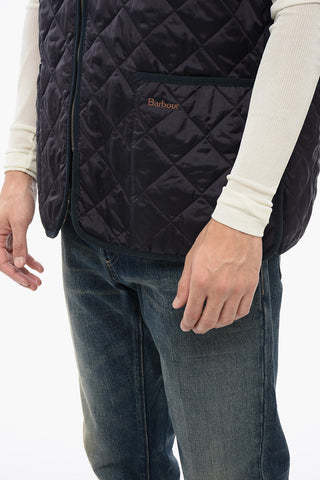 Reversible Quilted Vest with Tartan Motif