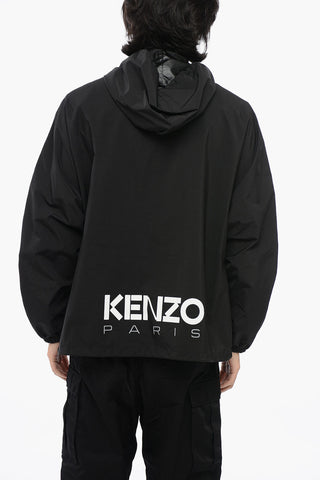 Nylon Windbreaker with Lettering Logo